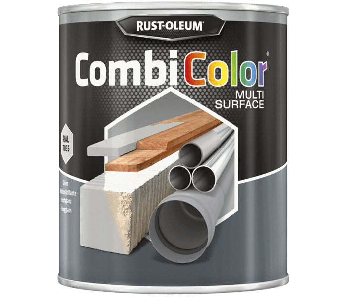 MULTI SURFACE LIGHT GREY GLOSS 7381 750ML  COMBICOLOR RUSTOLEUM